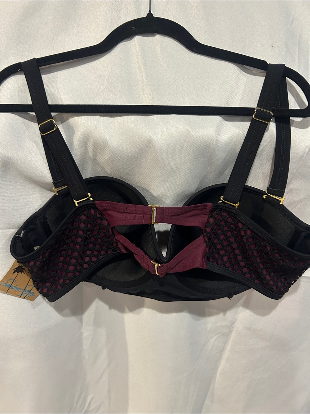Swimsuits For All Maroon and Black Top size 16 - Picture 2 of 2